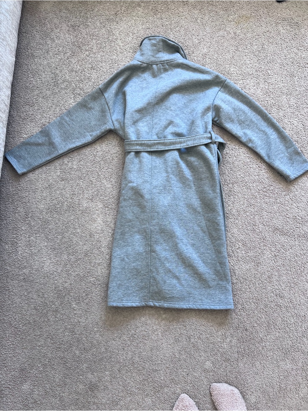 Forever 21 Light Gray Belted Trench Coat